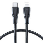 Joyroom kabel USB C - Lightning 20W Surpass Series do szybkiego ładowania i transferu danych 0,25 m czarny (S-CL020A11)
