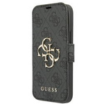 Guess etui do iPhone 13 Pro Max 6,7" GUBKP13X4GMGGR szary book case 4G Big Metal Logo
