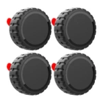 Etui na Apple AirTag zakręcane, wodoodporne, samoprzylepne - czarne - 4 sztuki