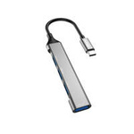 Dudao HUB 4w1 USB-C - 4x USB-A (3 x USB2.0 / USB3.0) 6,3cm czarny (A16T)