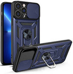 Hybrid Armor Camshield etui iPhone 13 Pro pancerny pokrowiec z osłoną na aparat niebieskie