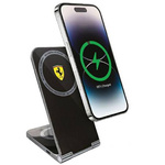 Ładowarka Indukcyjna 15W Składana 2w1 Ferrari Printed Logo MagSafe FECBFMALK czarny/black
