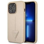 Guess GUHCP13LPSATLE iPhone 13 Pro / 13 6,1" beżowy/beige hardcase SaffianoTriangle Logo