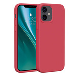Nakładka Etteri Silicone Case do iPhone 12 / 12 Pro 6,1" malinowa