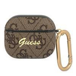 Guess GUA34GSMW AirPods 3 cover brązowy/brown 4G Script Metal Collection