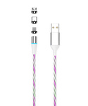 Setty kabel magnetyczny USB 1,0 m 2A LED niebieski