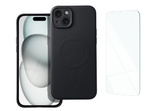 Etui do iPhone 15+ (Plus) MagSafe czarne + Szkło