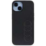 Audi Synthetic Leather iPhone 14 6.1" czarny/black hardcase AU-TPUPCIP14-TT/D1-BK