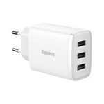 Baseus Compact ładowarka sieciowa 3x USB 17W biały (CCXJ020102)