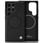 BMW futerał do SAMSUNG S25 Ultra kompatybilny z MagSafe BMHMS25L23RTPK (Sign Leather Half Textured and Circle) black