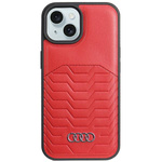Audi Synthetic Leather MagSafe iPhone 15 Plus / 14 Plus 6.7" czerwony/red hardcase AU-TPUPCMIP15M-GT/D3-RD