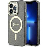 Guess GUHMP14LHCMCGK iPhone 14 Pro 6.1" czarny/black hardcase Glitter Gold MagSafe