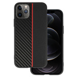 Tel Protect CARBON Case do Iphone 11 Pro Czarny z czerwonym paskiem