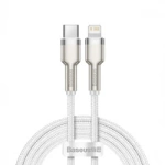 Baseus Cafule Metal Data kabel USB Typ C - Lightning 20 W Power Delivery 1 m biały (CATLJK-A02)