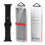 Yesido WB44 Silikonowy Pasek do Apple Watch S 38/40/41 (97+110) #1 BLACK / CZARNY