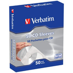 Koperty papierowe na dyski CD Verbatim 50szt biały 49992