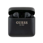 Słuchawki Bluetooth Guess Printed Logo TWS + stacja dokująca - czarne