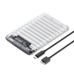 Kieszeń dyskowa 2,5" HDD/SSD USB Micro-B 5Gbps - przezroczysta