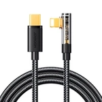 Joyroom kabel Lightning kątowy - USB C do szybkiego ładowania i transferu danych 20W 1,2 m czarny (S-CL020A6)