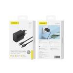 FONENG ładowarka sieciowa EU65 PD 20W 1xUSB-C + kabel USB-C - USB-C Czarny