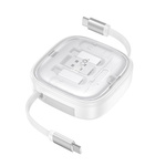 HOCO kabel All-in-one zwijany w zestawie z wymiennymi końcówkami PD 3A 60W U140 0,95 m biały