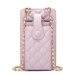 Pikowana torebka / saszetka na telefon 19*10,5*2cm, PURPLE / FIOLETOWY