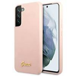 Guess GUHCS22MLSLMGPP S22+ S906 różowy/pink hardcase Silicone Script Metal Logo