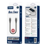 JELLICO kabel B28 USB-C - USB-C PD 60W 0.3M Czarny