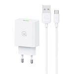 USAMS Zestaw szybkiego ład. Micro 2a 1m Fast Charging biały/white SC series(CC083)
