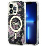 Guess GUHMP14LHCFWSK iPhone 14 Pro 6.1" czarny/black hardcase Flower MagSafe