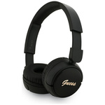 Guess Metal Logo Script - Bezprzewodowe słuchawki nauszne Bluetooth V5.3 (czarny)