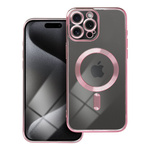 Futerał Electro Mag Cover kompatybilny z MagSafe do IPHONE 15 PRO MAX złoty róż