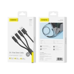 FONENG kabel XS07 3w1 3A 1.2M Czarny