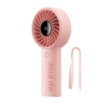 Mini wentylator Jisulife Handheld Fan Life4 5000mAh przenośny wiatraczek USB - różowy