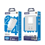 JELLICO ładowarka sieciowa EU01 2.4A 12W 1xUSB Biały