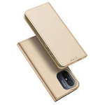 Dux Ducis Skin Pro etui do Xiaomi Redmi 11A / Poco C55 / Redmi 12C pokrowiec z klapką portfel na kartę podstawka złote