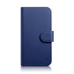 iCarer Wallet Case 2in1 etui iPhone 14 Pro skórzany pokrowiec z klapką Anti-RFID niebieski (WMI14220726-BU)