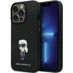 Karl Lagerfeld nakładka do iPhone 14 Pro 6,1" KLHCP14LSMHKNPK czarna HC Silicone Ikonik Metal Pin