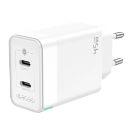Ładowarka Sieciowa 45W PD GaN 2xUSB-C Jellico C106 biała