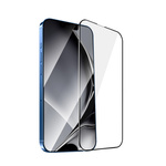 Szkło hartowane z metalową ramką do iPhone 13 Pro Max 6,7'' / 14 6,7" Plus czarna ramka