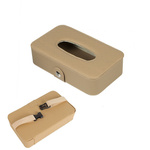 Pojemnik na chusteczki z paskiem beżowy