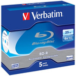 Płyty Blue-ray Verbatim 25GB 6X BD-R SL   5szt biały 43715