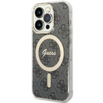 Guess nakładka do iPhone 14 Pro 6,1" GUHMP14LH4STK czarna hardcase Magsafe IML 4G
