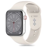 Pasek Tech-Protect Silicone na Apple Watch 4 / 5 / 6 / 7 / 8 / 9 / SE / Ultra 1 / 2 (42 / 44 / 45 / 49 mm) - beżowy