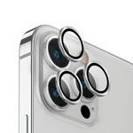 UNIQ Optix Aluminium Camera Lens Protector iPhone 14 Pro 6.1" / 14 Pro Max 6.7" sterling silver szkło na obiektyw aparatu z aplikatorem