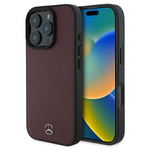 Mercedes nakładka do iPhone 16 Pro Max 6,9&quot; MEHMP16X23RBARR Hardcase Textured And Plain Leather MagSafe czerwona