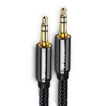 Wozinsky uniwersalny kabel mini jack 2x kabel AUX 2 m czarny