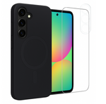 Etui do Samsung A55 MagSafe czarne + Szkło na ekran + Szkło na aparat