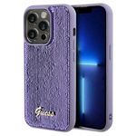 Oryginalne Etui IPHONE 13 PRO MAX Guess Hardcase Sequin Script Metal (GUHCP13XPSFDGSU) fioletowe
