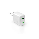 PURO MiniPro Wall Charger GaN - Ładowarka sieciowa 1 x USB-C & 1 x USB-A 65W PD (biały)
